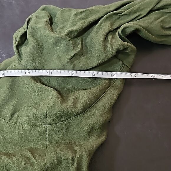 Reformation Womens Green mini dress long sleeves size 6 peasant cottage boho - Picture 7 of 10